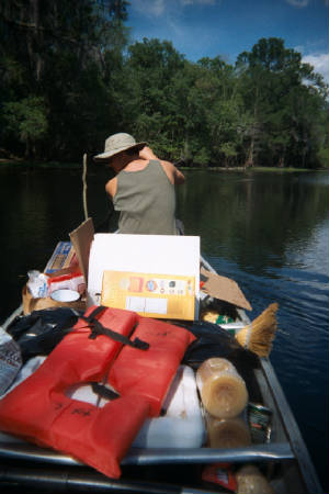 Canoe camping on the Santa Fe River.